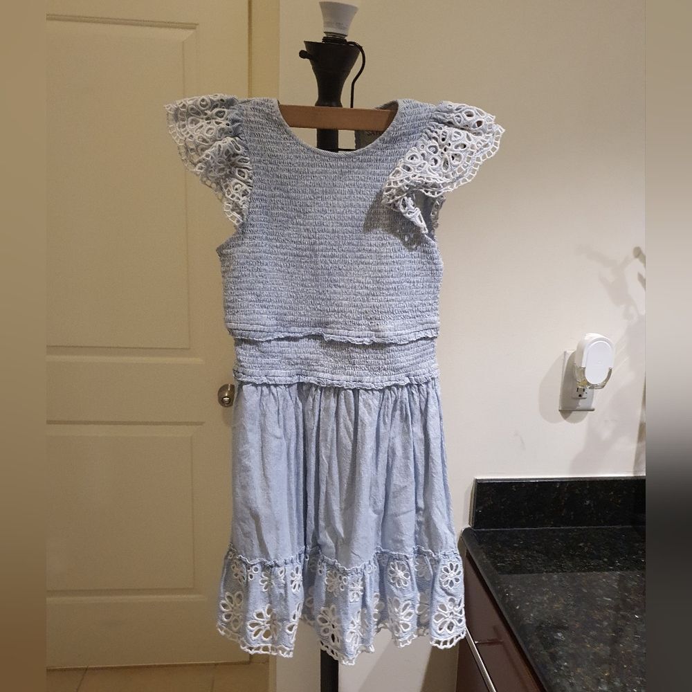 SAYLOR Blue and White Mini Dress